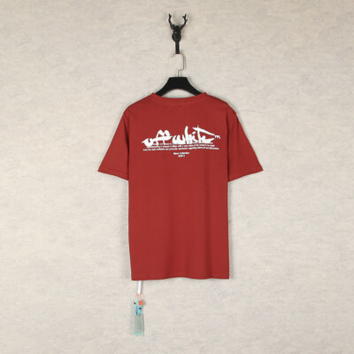 Off White Hip Hop T-Shirt Cotton Printed Loose Large Size Short Sleeve