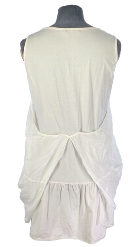 James Lakeland Quirky Top White Sleeveless Cotton Lycra Unusual Draped UK 12 - Picture 2 of 11