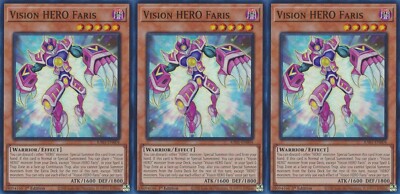 3x Vision HERO Faris | RA01-EN004 | SR | 1st Ed | NM | YuGiOh