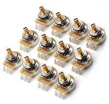 12x CTS 500K Pot 3/8” Short Split Shaft Audio Taper 20% Tolerance