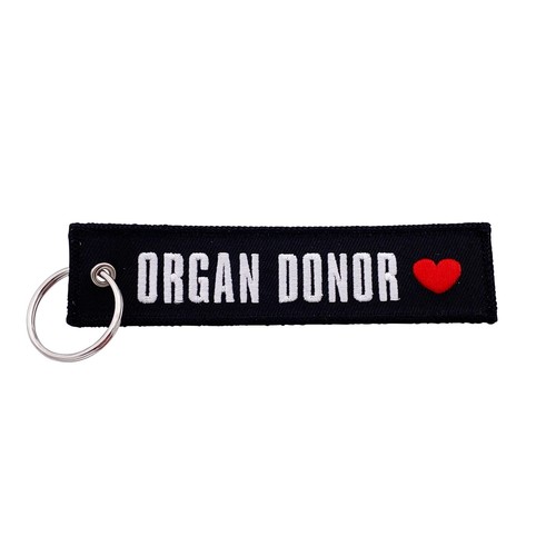 Organ Donor Keychain Key Tag for Motorcycles, Scooters, Cars, & Gifts