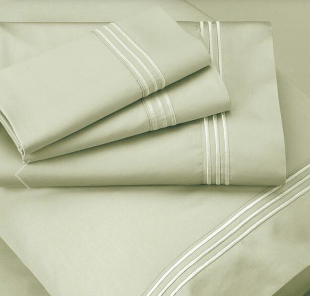 PureCare Elements Premium Celliant Sheet Set King Sage Green For Sale