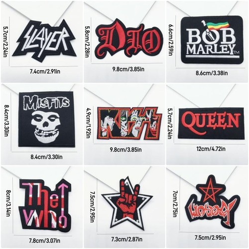 27pcs/lot Music Rock Band Patches Clothes Diy Iron on Embroidered Patches - Picture 20 of 24