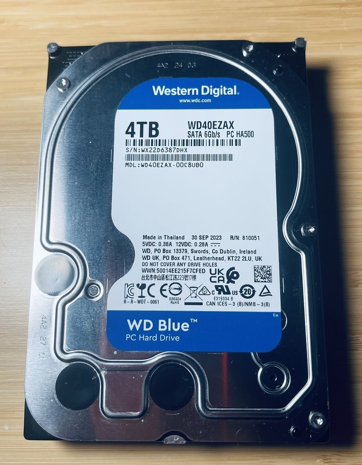 WD Blue 4TB Internal SATA Hard Drive for Desktop PC Computer 3.5