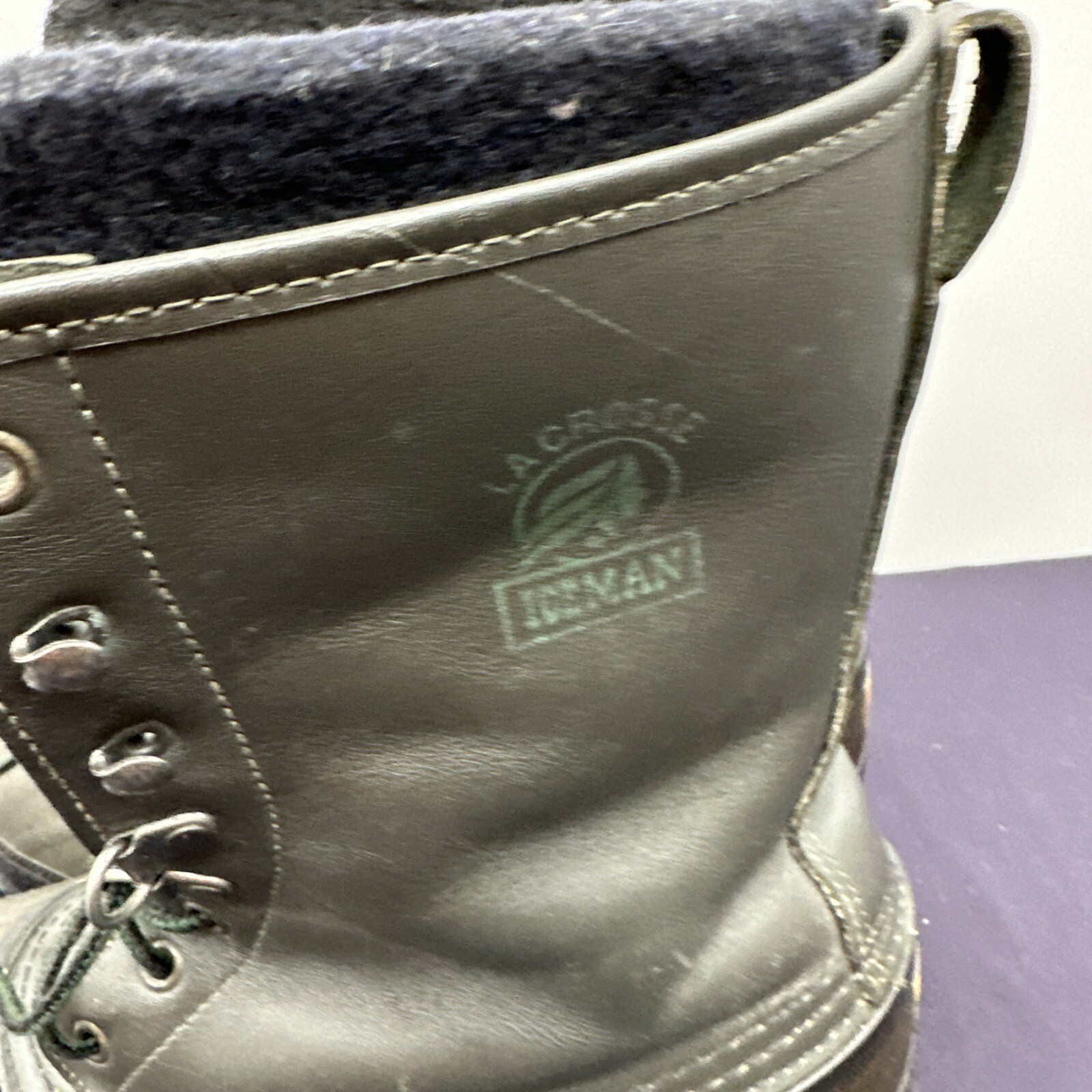 Lacrosse Iceman Dark Green Winter Waterproof Insulated Fiberglass Shank