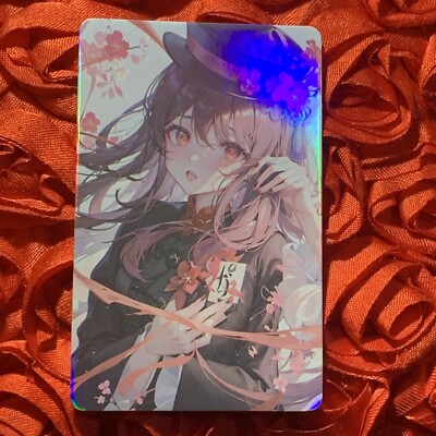 HU TAO Genshin Impact Solo Goddess ACG Waifu Holo Anime Girl Card Babe Hat Doll