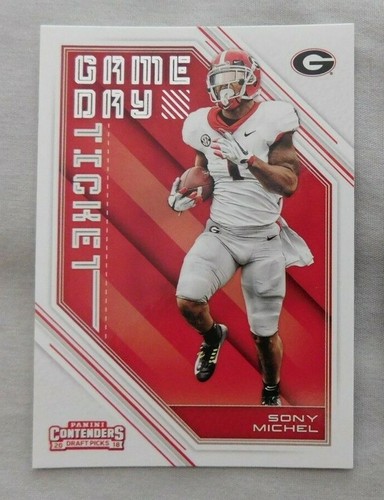 Sony Michel #16 — 2018 Panini Contenders Draft Picks Game Day Ticket football card