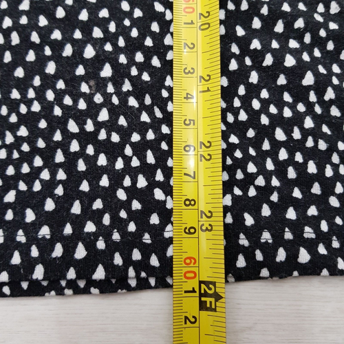 M&S Blouse Top Size 24 Black Polka Dot Stretch 3/4 Sleeve Casual Night Out - Picture 4 of 6
