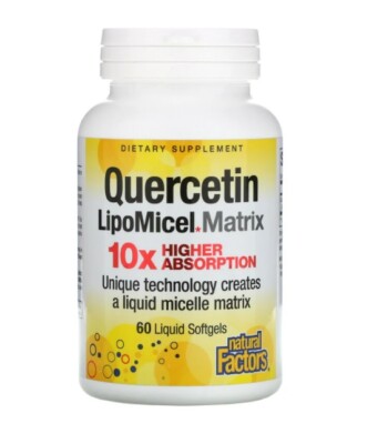 Natural Factors, Quercetin LipoMicel Matrix, 60 Liquid Softgels