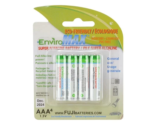 Fuji Enviromax AAA 4pk Alkaline Long-Lasting Batteries 4400bp4-image