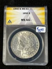 1890 MORGAN DOLLAR ANACS MS 61 766