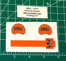 1966 Prototype #7 Cincinnati Bengals *DECAL SHEET ONLY* Football Gumball Helmets