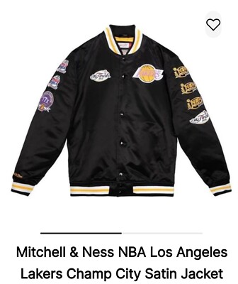 Mitchell Ness Mens LOS ANGELES LAKERS Championship Jacket LeBron Kobe 3XL