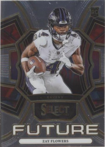 2023 Select Zay Flowers Tri Color Die Cut Premier Level Rookie