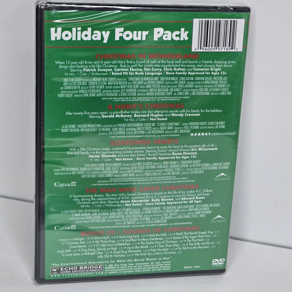 Holiday Four Film Collector's Set (DVD, 2009, 2-Disc Set) 4 Christmas Movie New - Image 2 of 4