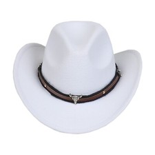 Cowboy Hat for Women and Men Felt Wide Brim Classic Roll Up Fedora Hats
