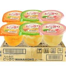 Tarami Japan Jelly Dessert with Real Fruit Slice (Box of 6) | Peach, Orange, Mix