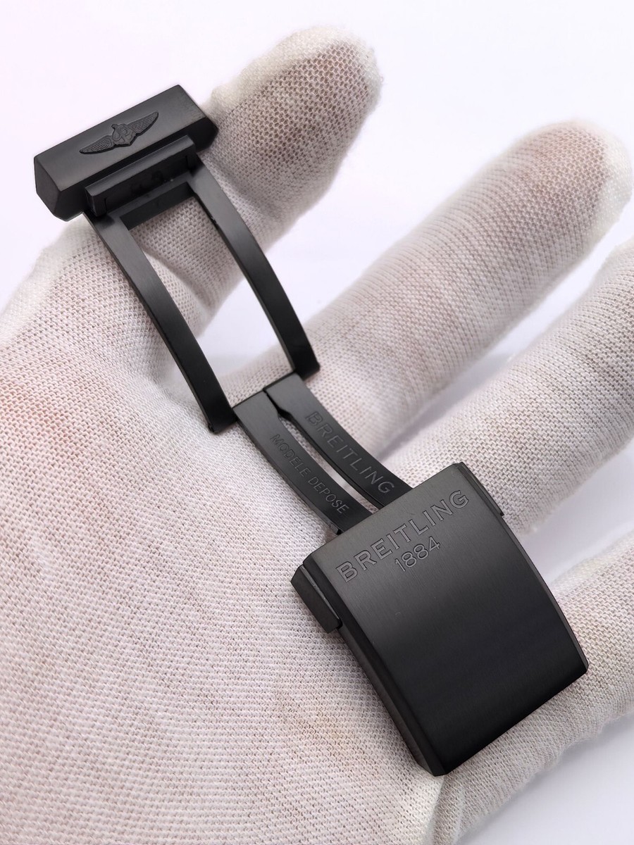 【T-ポイント5倍】 breitling 20 mm black steel buckle for silicone and rubber 男性用