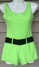 LOT OF 2 CLASS ACT BELTED TANK DANCE GYMNASTICS LEOTARD GREEN BLUE MEDIUM 80