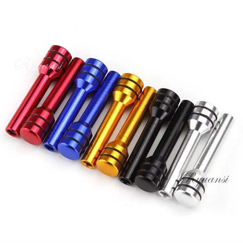 2 Pcs Red Aluminum Alloy Interior Door Lock Knob Pull Pins For Car Auto Foto 3 de 4