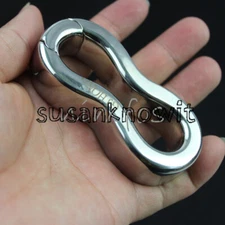 8 Size Stainless Steel Lock Ring Heavy Weight Male Metal Ball Stretcher Scrotum
