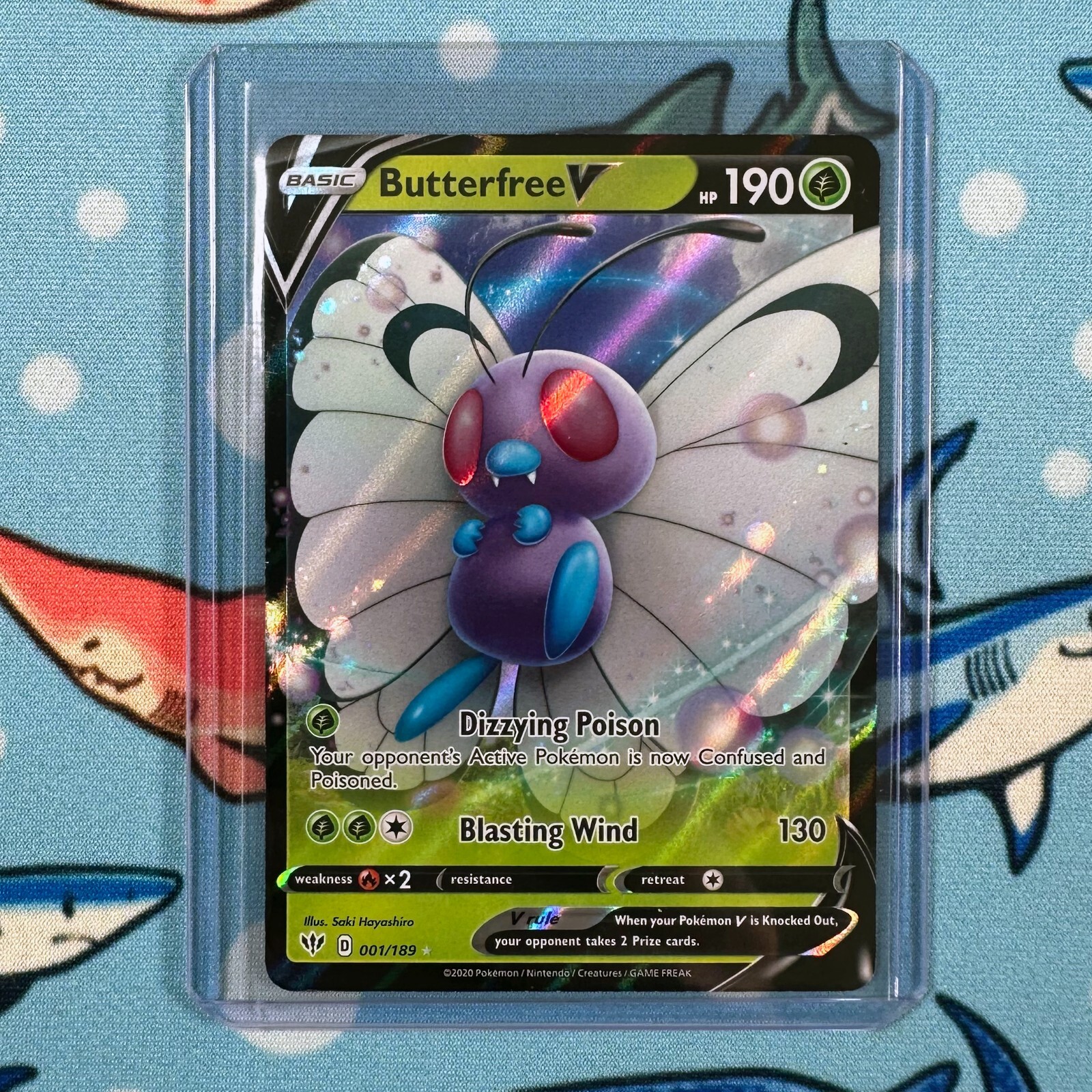 Butterfree V 001/189 Ultra Rare Pokemon Darkness Ablaze- English