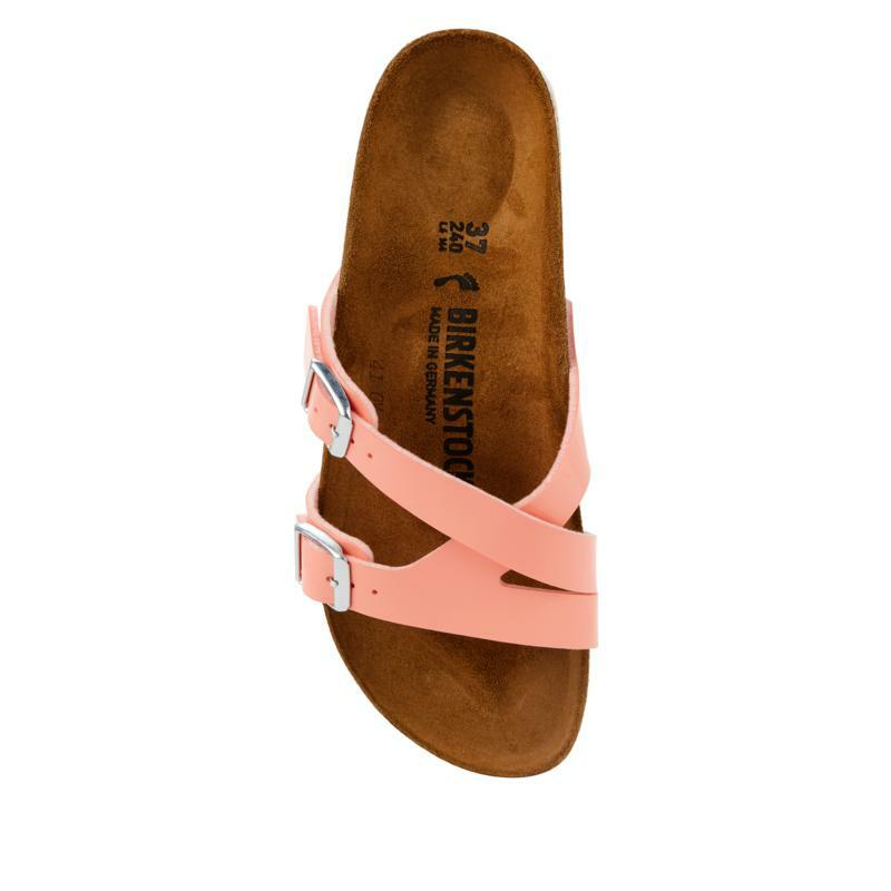 birkenstock patent coral peach