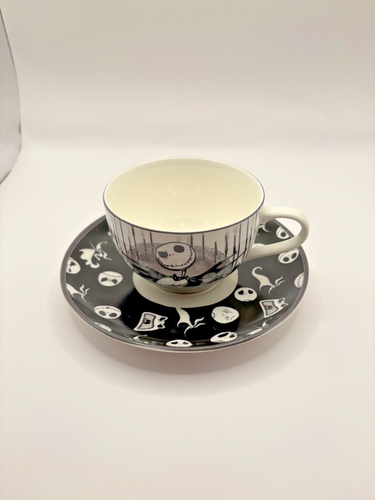 The Nightmare Before Christmas Jack & Sally Tea Cups with Saucers Set - Picture 4 of 8