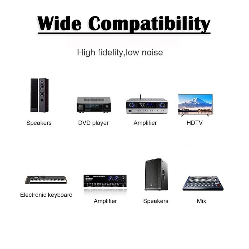 Car Audio RCA Female to 2RCA 2 Male Splitter Adapter Cable Y Shaped Gold Plated - Image 4 of 4