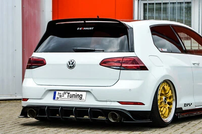 Diffusore attacco posteriore racing con flap laterali in ABS per VW Golf 7 GTI TCR