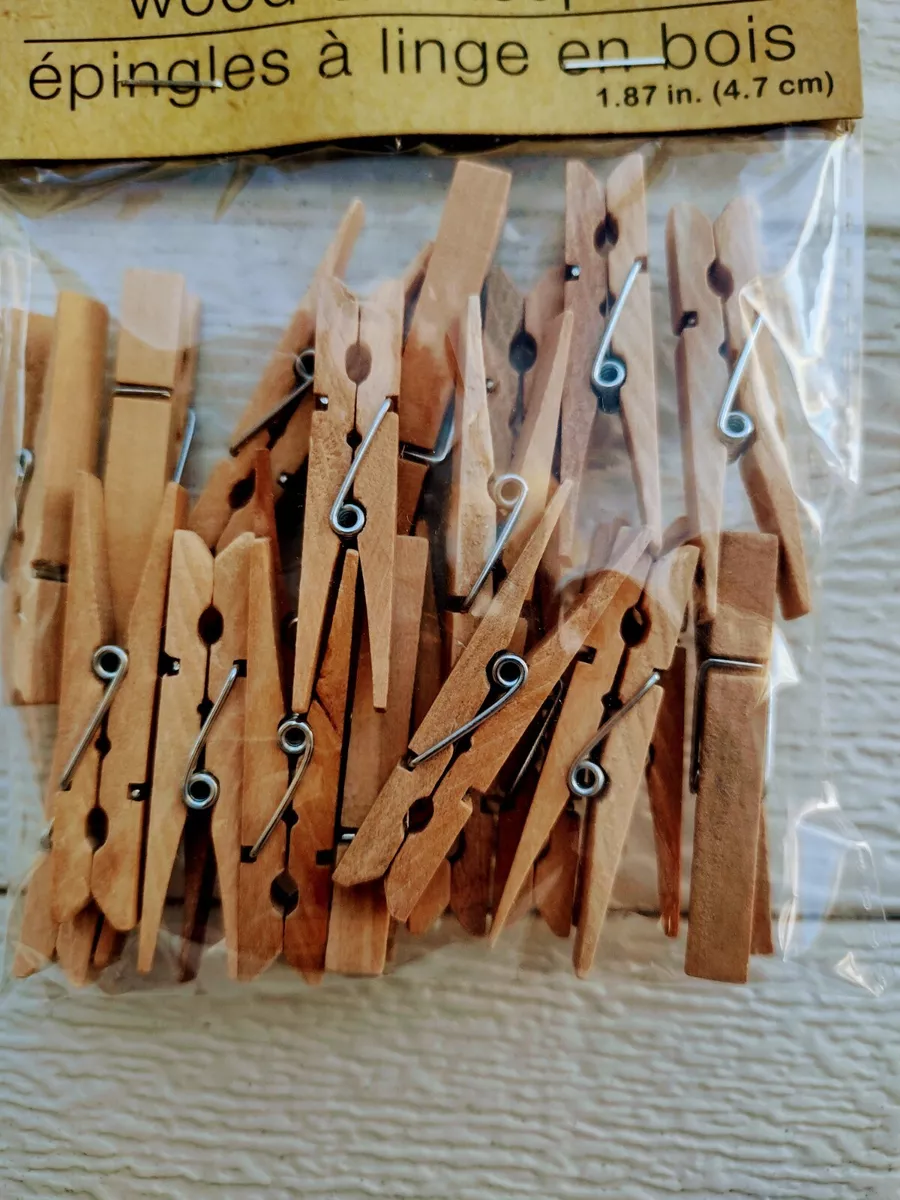 Mini Wood Craft Clothespins 22 PC Crafter's Square 1.87 IN (4.7 CM)