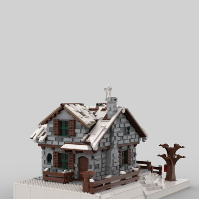 Winter Chalet House Hut Modular Building mit Interior 4094 Stück C4211 Neu