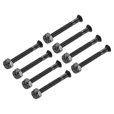 Skateboard Hardware Kit, 1.75" Mounting Screws Full Thread Bolts Nuts Set, Black