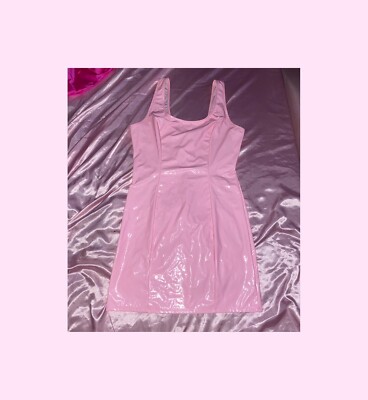 Baby Pink Leather Latex Dress | eBay