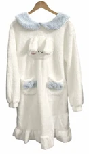 Cinnamoroll Soft Plush Long Sleeve Night Dress Gown Pajamas Robe Size Med NEW