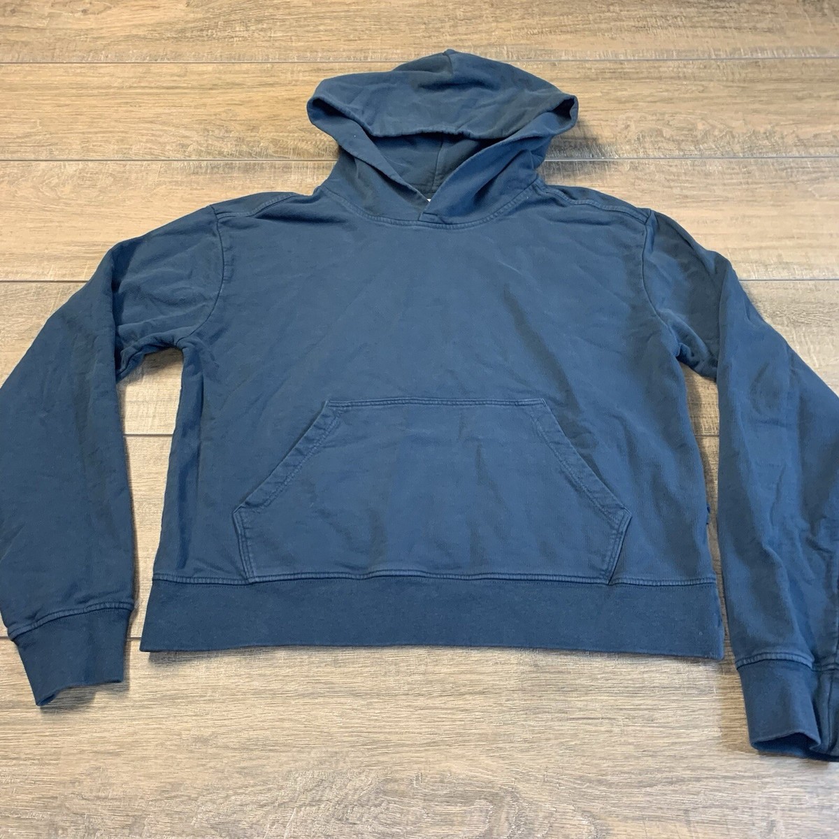 American Giant Womens Hooded Sweatshirt Size Small Blue Cotton