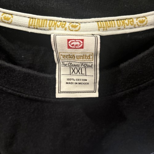 Vintage Y2K Ecko Unlimited T-Shirt Gr. 2XL schwarz Echo Graffiti Streetwear Nashorn - Bild 2 von 11