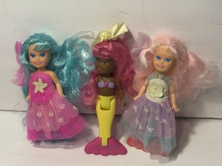 Vintage Clean Lot Of 3 1990's Playskool My Pretty Mermaid Mermaids Doll Dolls