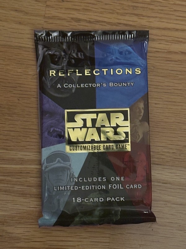 STAR WARS CCG REFLECTIONS I 1 FACTORY SEALED BOOSTER PACK w/FOIL CARD