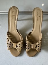 Kate Spade Nude/beige High Heels With Bow Elegant Wedding Or Night Out Size 8.5