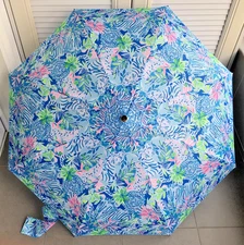 💗 🌟 ☔NWT Lilly Pulitzer "Lion Around" Print Travel Umbrella
