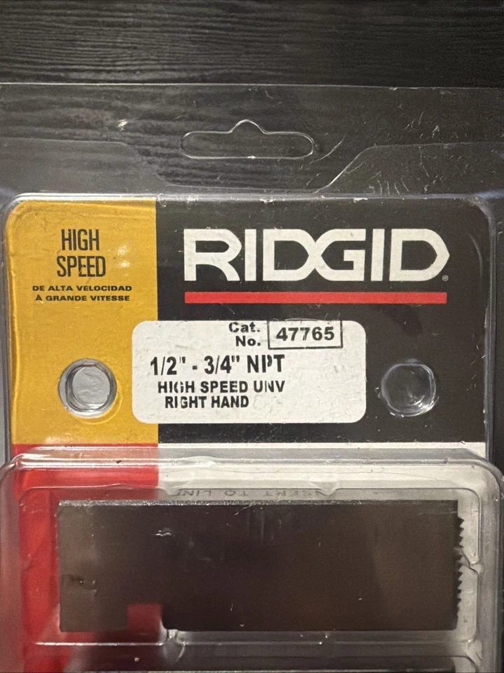 Ridgid 47765 Universal High-Speed Right-Hand Dies 1/2" to 3/4" -14 NPT - Image 2 of 2