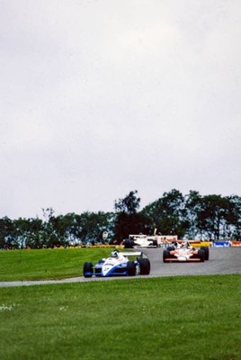 Jonathan Palmer Ralt RH6 82 Honda Wakou leads Corrado Fabi March 8- Old Photo