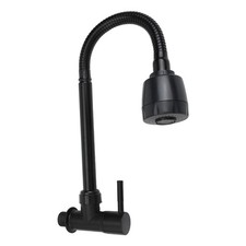 Dual Mode Kitchen Sink Faucet with Wall Mount and Flexible Hose Feature