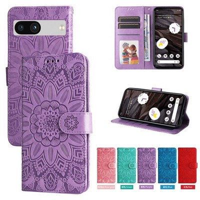 For Google Pixel 10 Pro XL/9/8/7 Magnetic Wallet Embossed Flip PU Leather Case