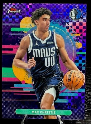 2025-26 Topps Finest Max Christie Uncommon Purple Geometric X-Fractor #/99 #182