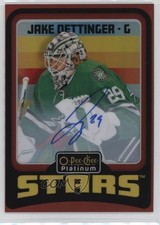 2024-25 O-Pee-Chee Platinum Retro Red Auto Jake Oettinger #R42 Auto 04yf