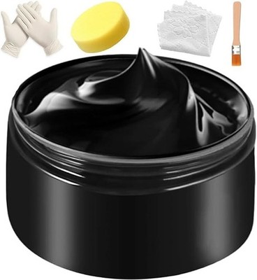 Leather Recoloring Balm Black, Leather & Vinyl Color Restorer Conditioner   Repa