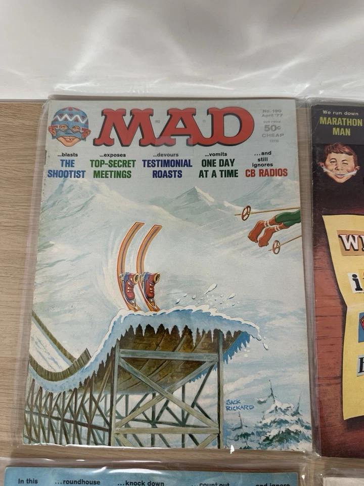 Vintage ‘77-‘78 Mad Magazine Lot Of 8 - Issues 190 191 192 193 194 197 198 199 Foto 2 de 4