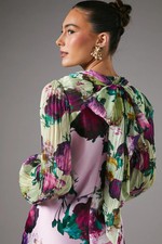 Coast mixed print long dress